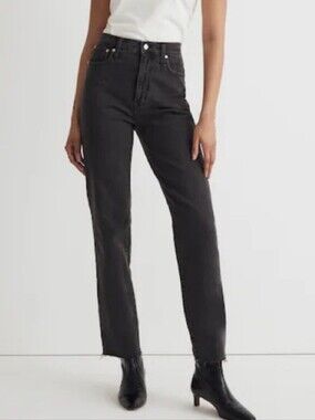 MADEWELL THE PERFECT VINTAGE JEAN. SIZE 29.  BLACK LUNAR WASH.